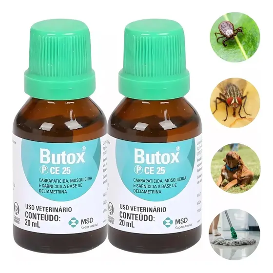Antipulga P/animais E Ambientes Butox 20ml Kit02