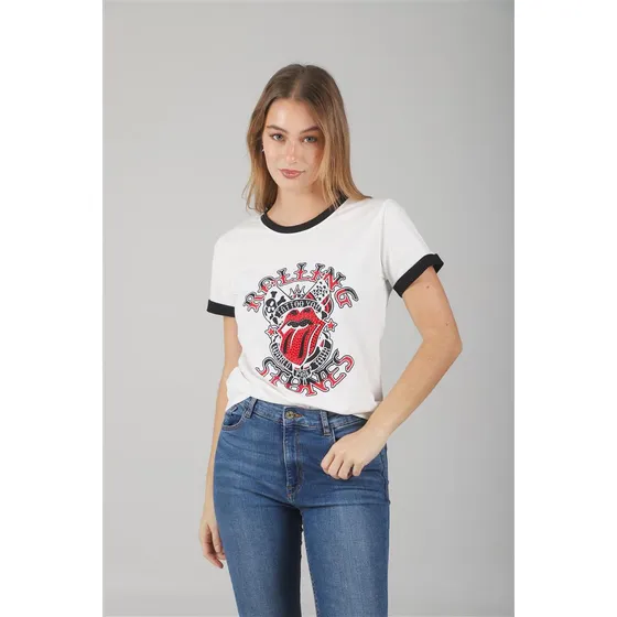 Remera Premium Full Rock Con Strass Estampada Gu5111 Arizona