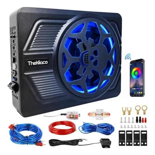 Pack Subwoofer 10'' 800w Para Auto Con Iluminacin Led