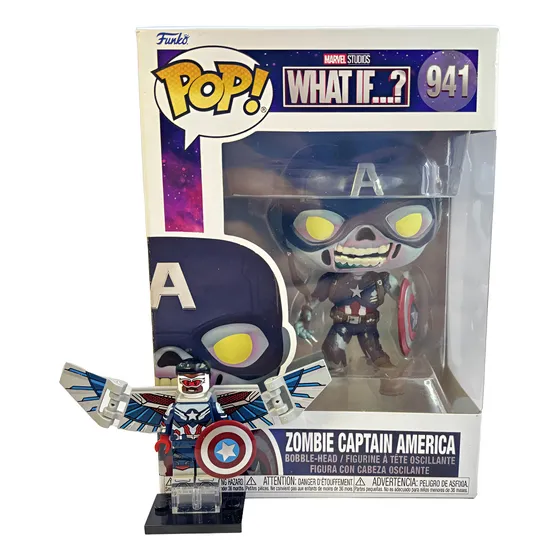 Funko Pop! Zombie Captain America + Minifigura Cap.america