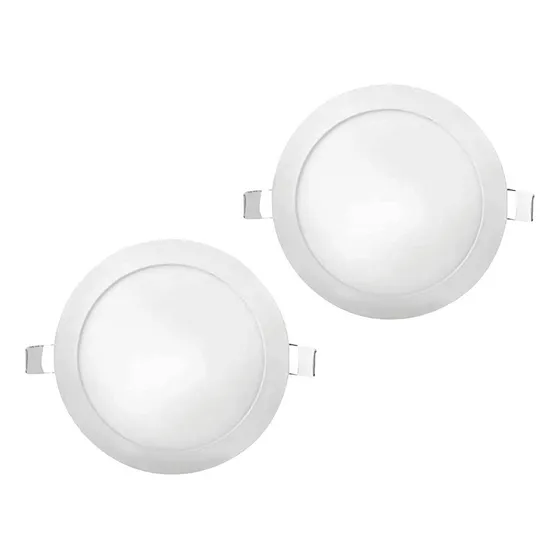 2 Lampara Led Panel 12w Empotrar 17c Plafon Bote Luz Fria