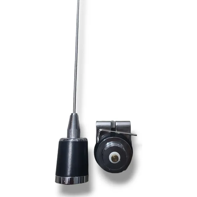 Antena Latigo Base Cromada  Y Base Negra