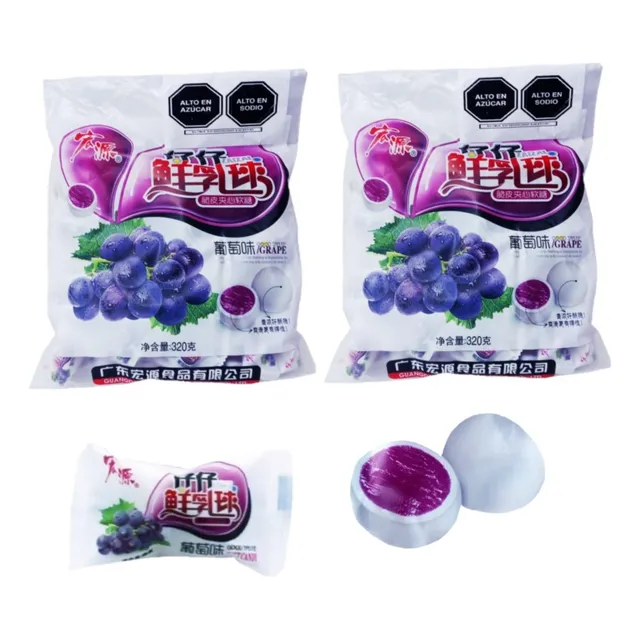 Pack 2u Caramelos Cremoso De Leche Relleno Uva 2u Zai Zai