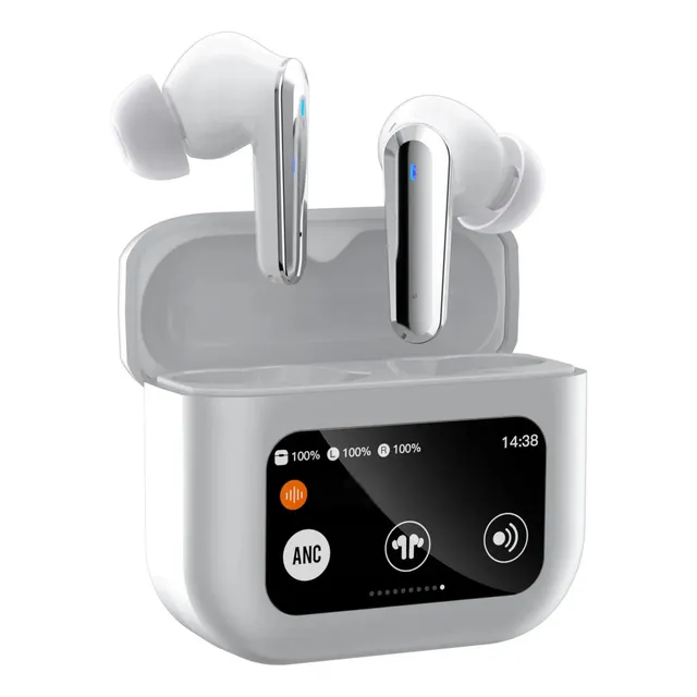 Audifonos Inalámbrico Bluetooth Pantalla Touch Blanco