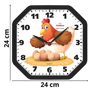 RelĂłgio De Parede Gama Oitavado Cozinha Galinha Preto RelĂłgio De Parede Gama Oitavado Cozinha Galinha Preto