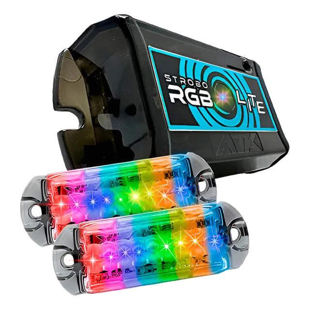 Kit Central Strobo Rgb + 2 Led 3w Ajk Lite