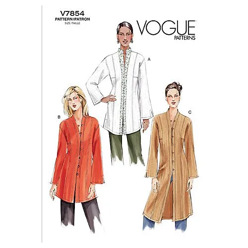 Mccall Pattern Company Vogue Patterns V7854 Talla Tunica