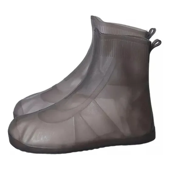 Cubre Silicona Impermeable Protector Zapato Lluvia Zapatilla Gris Oscuro Xl