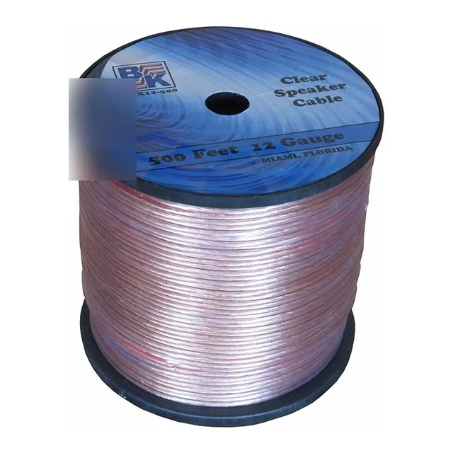 Bobina Rollo Cable Transparente P Parlantes 305 Mt X 0,8 Mm