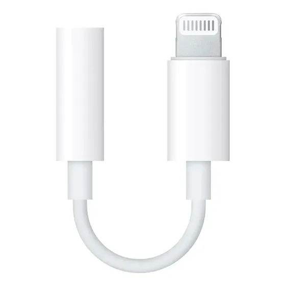 Adaptador Auriculares Para iPhone Lighting A 3.5mm Color Blanco | Cuotas sin interés
