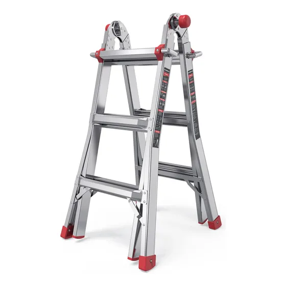 Ecomax Escalera Plegable, Escalera De Extension De Aluminio