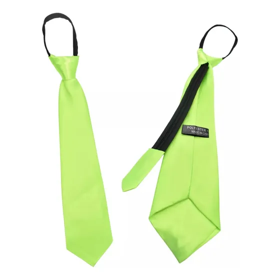 Corbata De  36cm Con Cierre Para Cotillón Materia Tela
