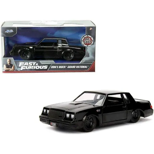 Auto a Escala 1:32 Buick Grand Color Negro año 1987 Saga Rápidos Y Furiosos Marca Jada