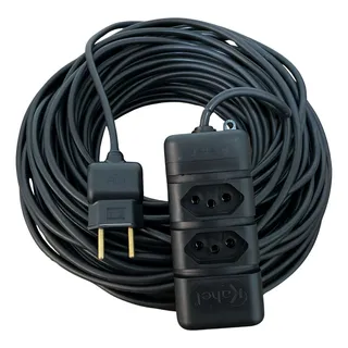 Extensão Elétrica 30 Metros Reforçada 10/20a Cabo Pp 2x1,0mm Preto Ms Eletro EletrÎnica Extensão Elétrica 30 Metros Reforçada 10/20a Cabo Pp 2x1,0mm Preto Ms Eletro EletrÎnica