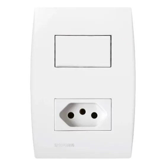 Conjunto Interruptor E Tomada 20a 4x2 Ilus Siemens Soprano