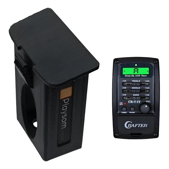 Caixa Da Bateria Captador Preamp Violão Crafter Cr-t 3t Cor Preto