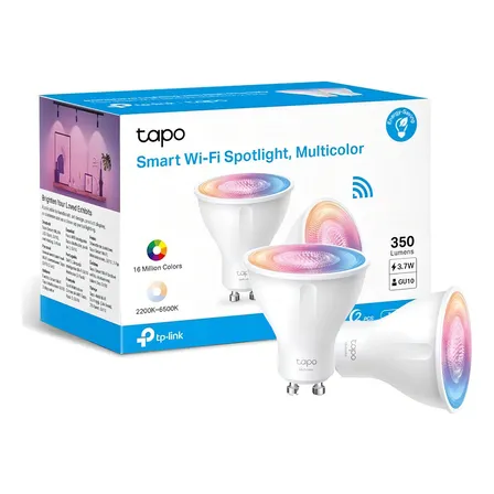 Lámpara Led Wi-fi Tp-link Tapo L630 Gu10 Dicroica Rgb Pack 2