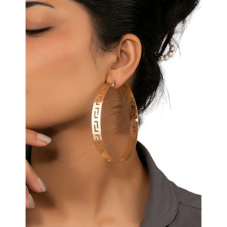 Arracadas Grandes Dorado Moda Fashion Tlp Versac Arracadas Grandes Dorado Moda Fashion Tlp Versac