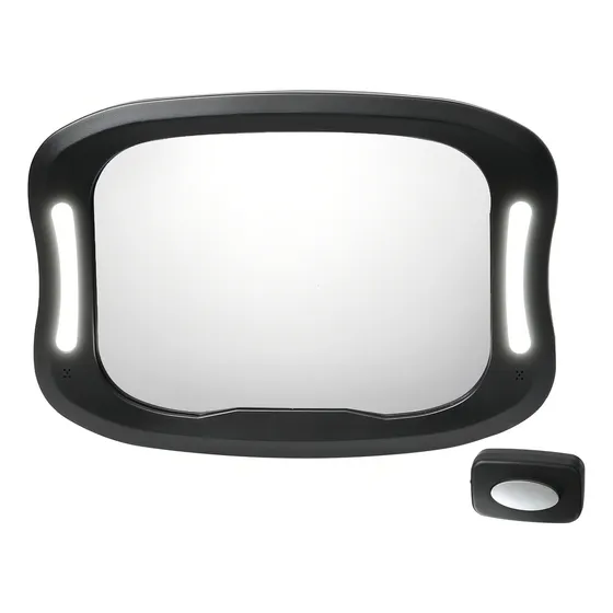 Espejo Rectangular Para Auto Luz Y Control Calidad Bebesit