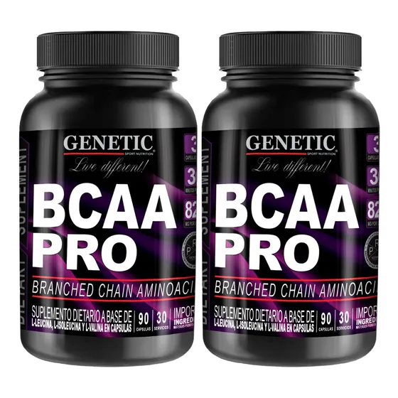 60 Dias Recupero Fuerza Aminoácidos Encadenados Bcaa Genetic Sabor Neutro