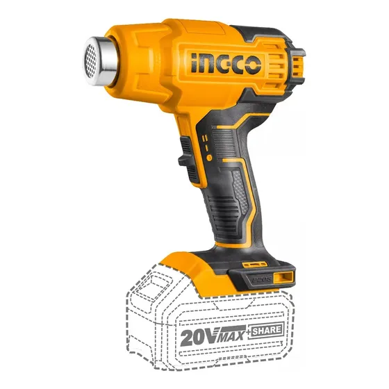 Pistola De Calor 20 V P20s 550ºc C/accesorios Hgli2002 - Smf Color Naranja Claro