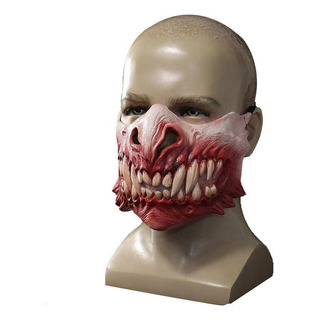 Halloween Zombie Dientes Media Cara Máscara Mutante Horror Halloween Zombie Dientes Media Cara Máscara Mutante Horror