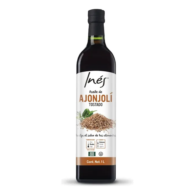 Aceite De Ajonjolí Tostado Inés 1 Lt, Sin Gluten