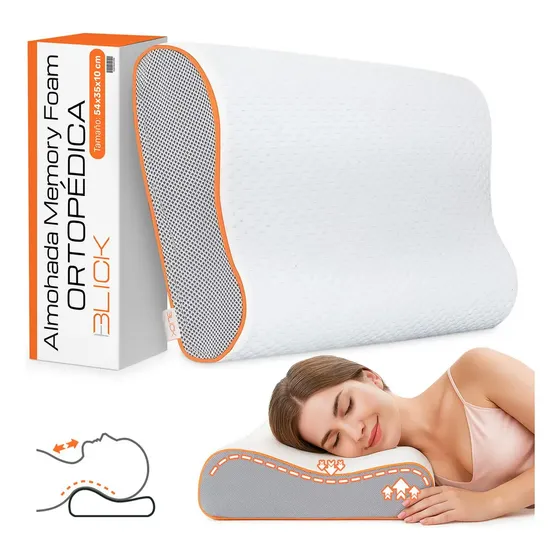 Almohada Ortopédica Memory Foam Para Cuello Cervical Blick