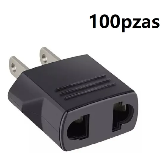 Adaptador De Enchufe Europeo A Americano Pack 100 Pzas