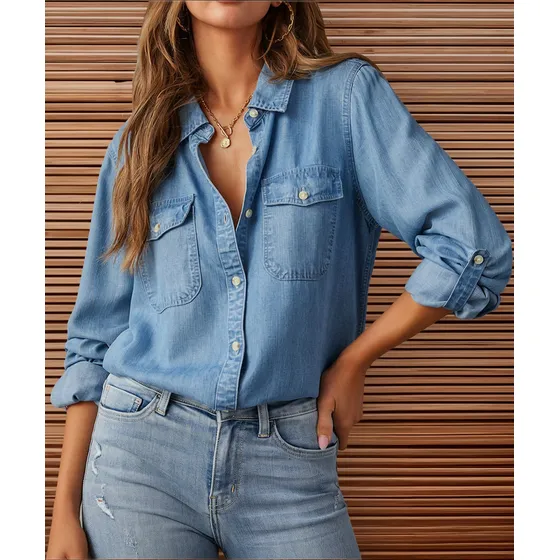 Abrigos Vaqueros En Forma De X Para Mujer, Camisas Vaqueras 