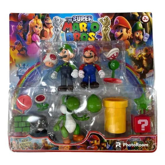 Set Muñecos Super Mario Bros Mario Luigi Goomba Yoshi Planta