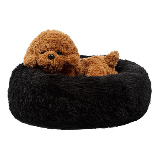 Cama De Felpa, Cama Para Perro Y Gatodiámetro 60cm Negro Cama De Felpa, Cama Para Perro Y Gatodiámetro 60cm Negro