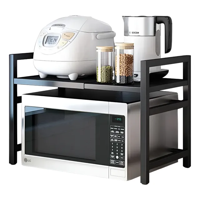 Estante Microondas Rack Soporte Organizador Metal Ajustable