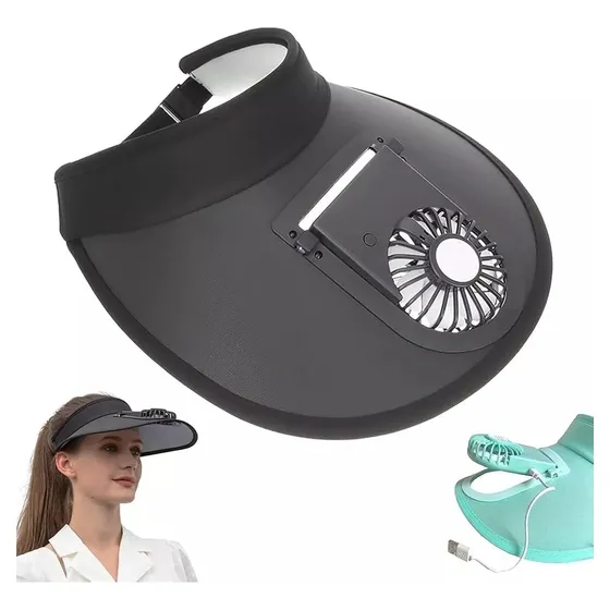 Gorra Ventilador Visera Solar Para Mujer Hombres Sombrero