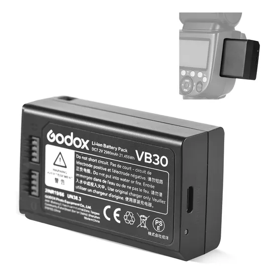 Bateria P/flash Godox Vb30 P/godox V1 Pro/v1/v860lll