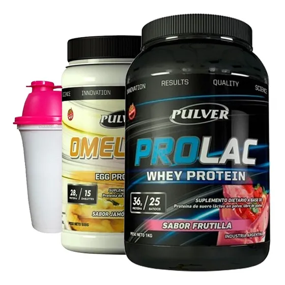Alimentación Saludable Prolac Whey 1 Kilo + Omelette Proteíco Pulver + Vaso Divinizan + Dieta De Alimentos