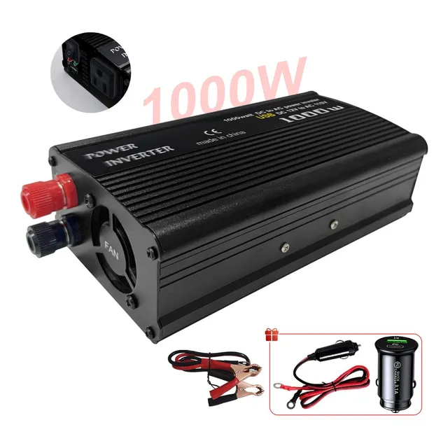 Convertidor De Corriente Auto Inversor 1000w 12 A 110v