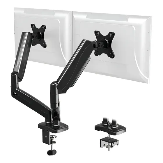 Soporte Monitor Doble Brazo Smart Tech Hidraulico De Escritorio 13 A 32 Marca Co