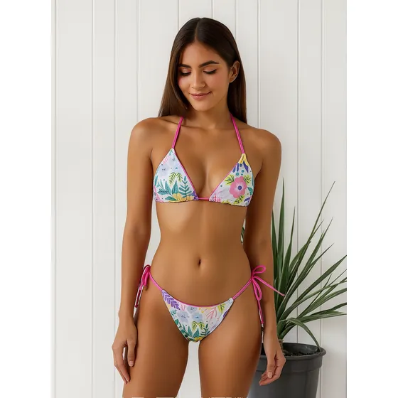 Bikini Asoleador Dulce Verano Mujer Talla Única Doble Faz