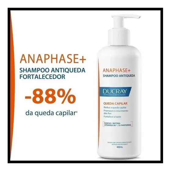 Anaphase + Ducray 400mL Shampoo fortalecedor antiqueda