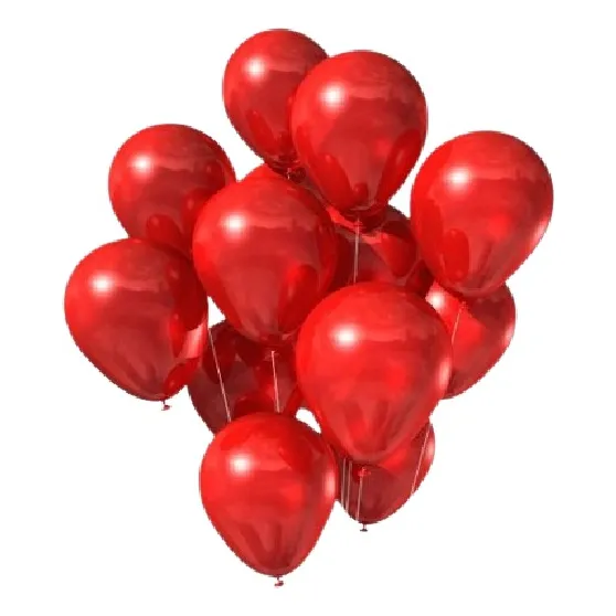 250 Globos Globby 9 Pulgadas Perlado Rojo Cereza
