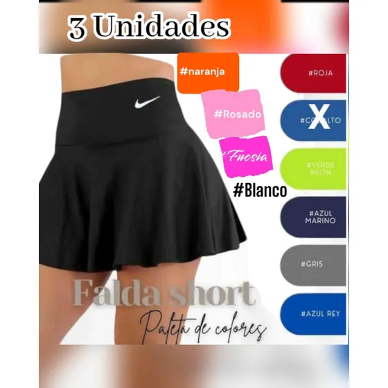 Trío De Falda Shorts Para Damas Deportivo ( 3 Unidades)