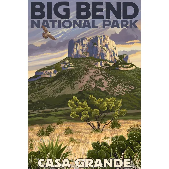 Big Bend National Park Texa Casa Impresion Arte Pared 9 X