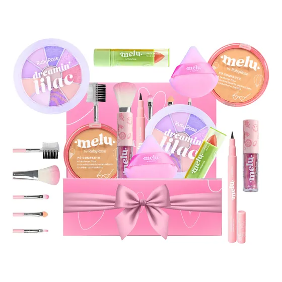 Kit Maquiagem Skin Care Melu By Ruby Rose Presente Completo
