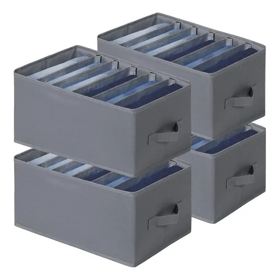 4pzs Organizador De Ropa De Armario Para Jeans Con 7 Rejilla