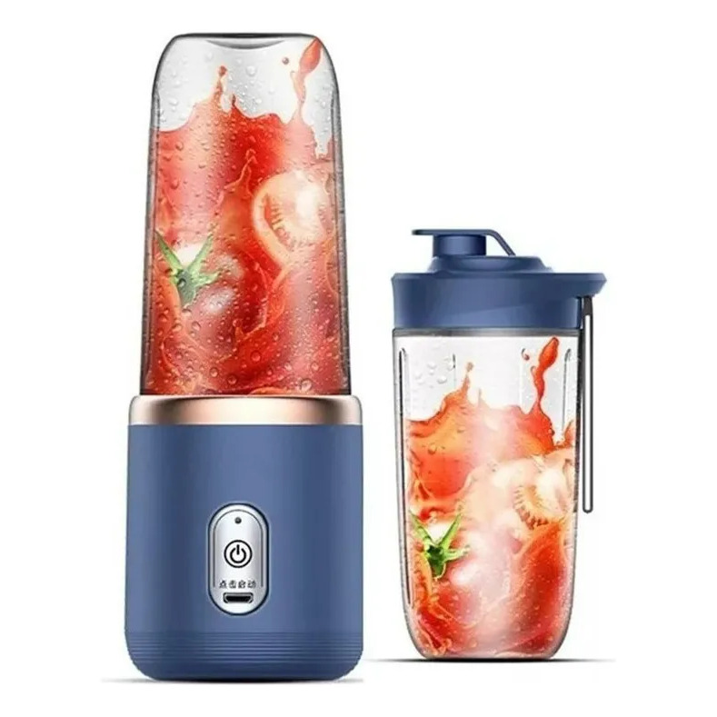 Mini Liquidificador Copo Mixer Elêtrico Batedor Shake Frutas Azul 127v Mini Liquidificador Copo Mixer Elêtrico Batedor Shake Frutas Azul 127v