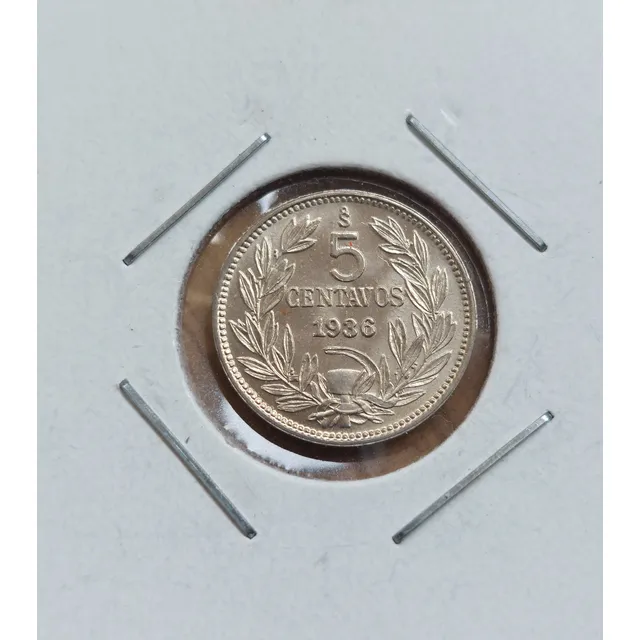 Moneda De 5 Centavos Año 1936