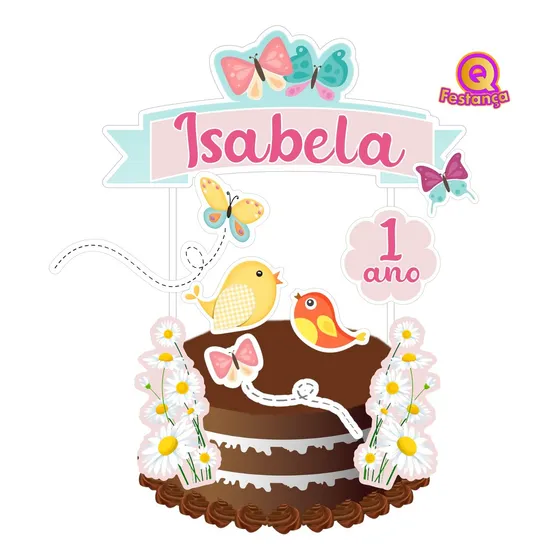 Topo De Bolo Topper Personalizado Nome E Idade- Vários Temas
