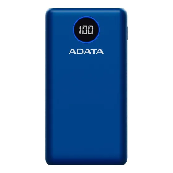 Power Bank 20000mah Bateria Portatil Tipo C Color Azul Adata