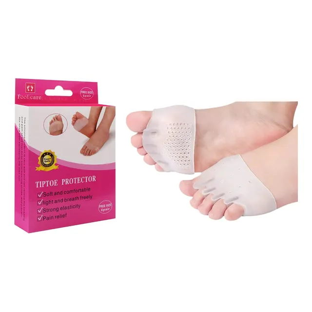 2 Separador Dedos Pie Protector Silicona Gel Ortopedico